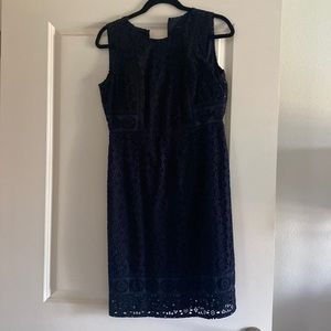 Ann Taylor navy lace dress